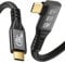 CHENLENIC Cable USB C 3.2 Gen2x2 20Gbps, 90Degree USB C 4K@60Hz UHD Video 5A/240W PD3.1 Fast Charge Cord with E-Marker Compatible with Thunderbolt 3/4 (90D 20G 240W 3M)