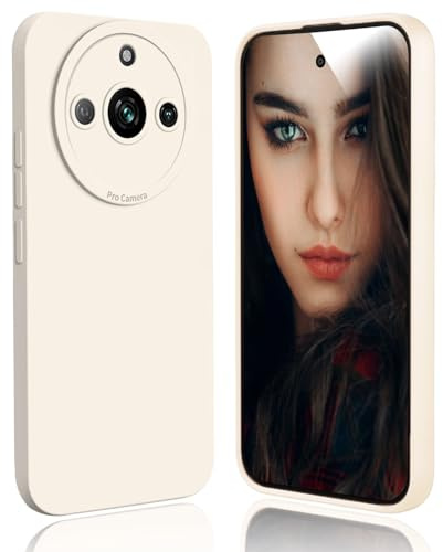 DESSEN Funda para Realme 11 Pro 5G / Realme 11 Pro+ Plus 5G Capa - Silicona Carcasa Antigolpes Protector Camara Móvil Case Cover Suave Delgada Bumper Anti-Huellas, Blanco