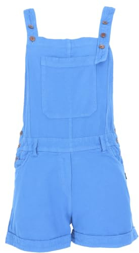 GURU SHOP Goa Shorts, Latzshorts, Boho Latzhose, Baumwolle | Luftiger Schnitt, zwei Taschen, Knöpfe aus Kokosnussholz, verstellbare Träger, angenehme Textur