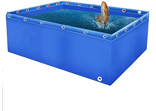 Salzwasserfisch-Aquarium, PVC, mit Ablassventil, temporäres Koi-Tank für Schildkröten, Schwimmen, 0,5 mm Plane, Wasserspeicher, Teich