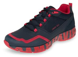 Camp David Herren Power Sneaker im Materialmix mit XL-Logo Navy/Red 44