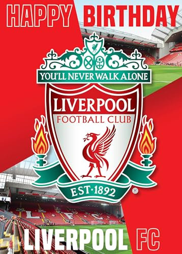 Danilo Promotions LTD Liverpool Geburtstagskarte mit Soundkarte – Liverpool FC You'll Never Walk Alone-Grußkarte