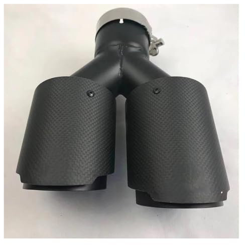 Auspuffblenden 1PC Auto Modifikation Universal Dual Matt Schwarz Automobil Auspuffrohr Endrohre(66-101MM)