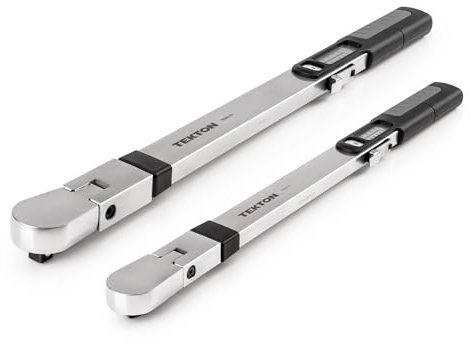 TEKTON Jeu de clés dynamométriques à faisceau fendu de 3/8, 1/2, 72 dents, avec étuis, 2 pièces (26-130 Nm, 70-350 Nm) | TRQ99903
