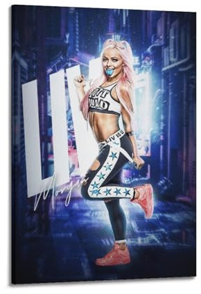 CHENSUL Liv Morgan Wrestling Stars Kunstposter, Wandkunst, Rollen, Leinwand, Gemälde, Bild, Wohnzimmer-Dekoration, Zuhause, 60 x 90 cm
