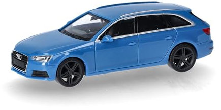 Herpa Modellauto Audi A4 Avant, turboblau, Miniatur im Maßstab 1:87, Sammlerstück, Made in Germany, Modell aus Kunststoff
