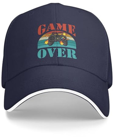 Kappen Game Over-Design Baseballkappen Uv Schutz Schildkappe Klassische Schirmmütze Für Tennis Wandern Golf