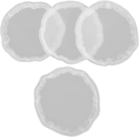 Garneck 4Er Set Untersetzer Silikonform Cup Pad Form Für Epoxidharz Und Harz Coaster Formen Diy Gießform Für Zuhause Und Büro Für Individuelle Untersetzer Und Tischdekoration
