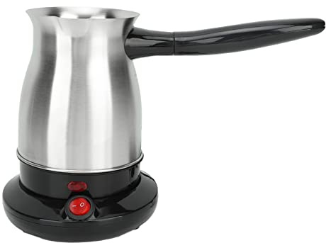 Jarra Eléctrica de Acero Inoxidable 600ml, Turca Eléctrica, Jarra Rápida para Café Turco/Griego y Leche, 220V