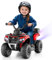 COSTWAY 6V Kids Electric Ride on ATV Car, Battery Powered Quad Bike with Horn, Music, Spray Function, LED Lights, Storage Basket, for 18 Months+ Old Boys Girls (Red)