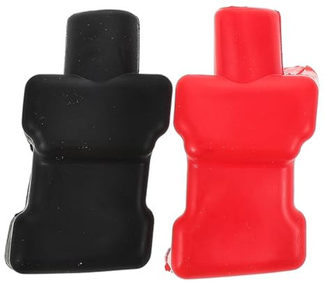 ELAYARD 2 Stück Batteriepolabdeckungen Isolierende Abdeckkappen für Autobatterie Klemmen Hitzebeständiges Material Einfache Installation Schutz für Positive und Negative Anschlüsse für