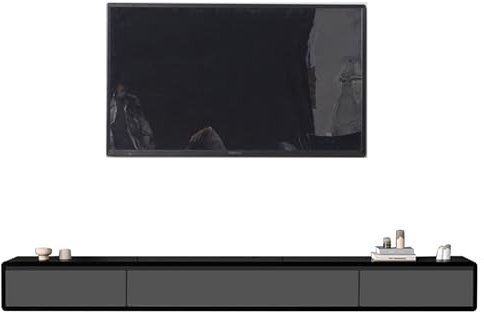 XDCXYD Mobile TV Sospeso in Legno Massello Mobile TV Multicolore da Parete Ripiani Portaoggetti con Fori per Cavi Mobiletti e armadietti(D,200 * 20 * 24CM)