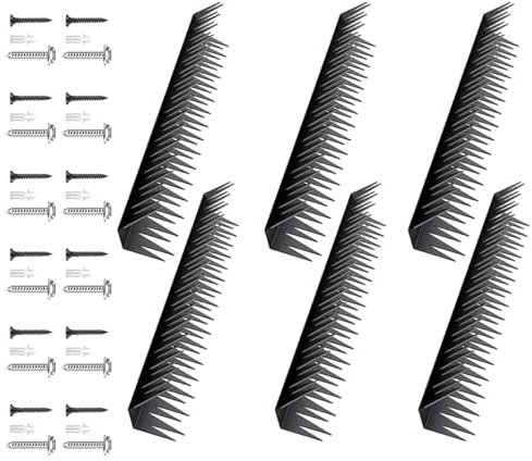 FackLOxc Piezas Seguridad Metal 6 Piezas Picos Pared Anticlimitares para Uso Aire Libre con Fácil Instalación para Gatos Aves Aves