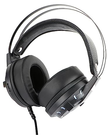 SHINEOFI Auriculares Gaming USB RGB con Micrófono Headset Portátil de Sonido Estéreo Compatible con Pc y Doble Conector
