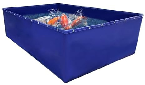 Générique Piscine Hors Sol Pliable en PVC 6 x 4 x 1 m, réservoir d'eau en bâche Durable pour l'élevage de carpes koï et l'irrigation du Jardin, Cadre Non Inclus