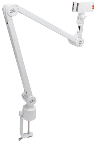 VELATEMOR Braccio del Braccio Microfono, Braccio Microfono a Montaggio della Scrivania, Supporto per Microfono Regolabile a Rotazione a 360 Gradi per Microfoni di Diametro da 32-60 Mm