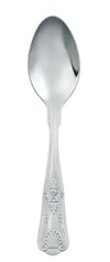 Kings Stainless Steel Cutlery - Pack of 12 - Parish Pattern Flatware, 18/0 Stainless Steel, Regal Embossed Handle Design, Durable Tableware for Home & Commercial Use - Kings Teaspoon