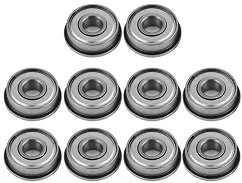 10 Stück Skateboard-Lager, Flansch-Kugellager, geschirmte Stahl-Flansch-Miniaturkugellager für Schubkarren, Drucker, Faxgeräte, Elektrowerkzeuge, 8 x 22 x 7 mm