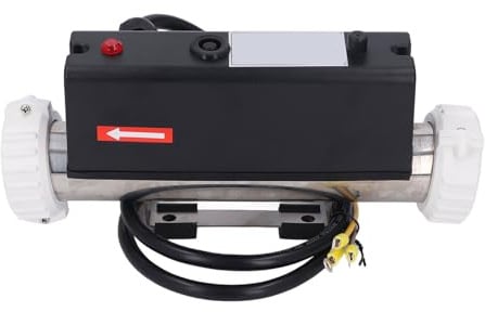 HEEPDD Poolheizung, Elektrische -Heizung aus Edelstahl mit Temperaturregelung für Spa und Schwimmbad, 2 KW, Ideal für den Heimgebrauch (1KW)