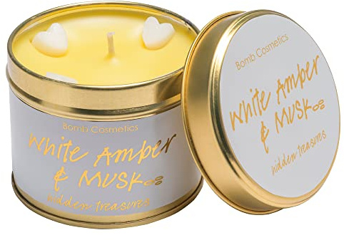Bomb Cosmetics Duftkerze in Dose, White Amber and Musk