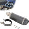 51 mm Motorrad-Auspuff Universal 1.5-2 Einlass Slip on Schalldämpfer Mit für Street Bike Motorrad Roller - Carbon Fiber Farbe