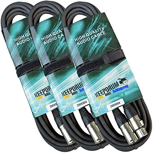 keepdrum DMX004 6m DMX-Kabel 3-pin XLR 3 Stück