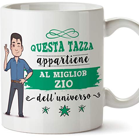 MUGFFINS Zio Tazza/Mug - Questa Tazza Appartiene al Miglior Zio dell'Universo - Idea Regalo Originale di Compleanno - Tazza Miglior Zio in Ceramica. 3