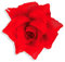 PARTY DISCOUNT Brosche rote Rose, 10 cm