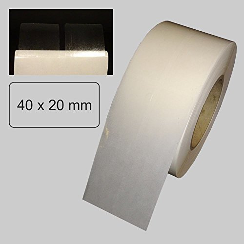 Verschlussetiketten auf Rolle - transparent - 40 x 20 mm - 2.000 Stück (1)