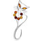 Designer Inspirations Boutique Femme Argent sterling 925 Argent sterling Orange Ambre