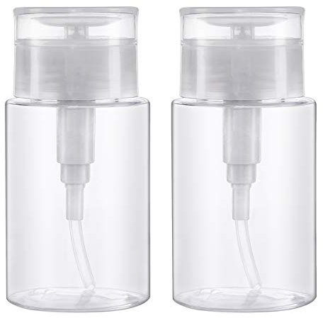 Distributeur d'ongles, Flacon Pompe Dissolvant pour Démaquillant, Vernis à Ongles, Nail Art, Cosmétique, Voyage, 100ml Conteneur de Bouteille pour Alcool, Acétone Et Liquide Nettoyant, 2 Pièces