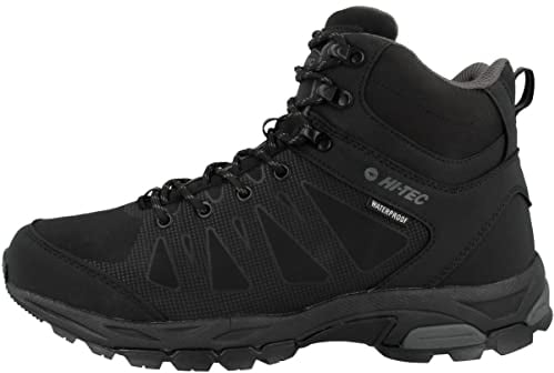 HI-TEC Herren Raven Mid Wp Walking-Schuh, schwarz anthrazit, 41 EU