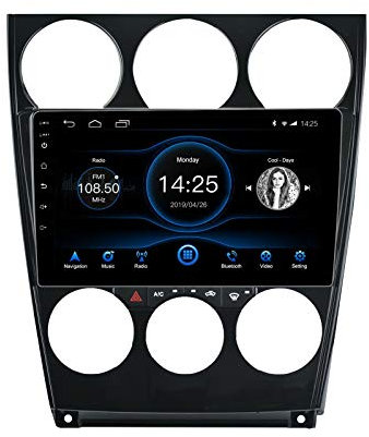 LEXXSON Android Auto Carplay Android 13 Autoradio für Mazda 6 Atenza 2004-2014, 10 Zoll AM FM Radio GPS Navigation Bluetooth Freisprecheinrichtung WiFi USB Player Lenkrad Spiegel Link Rückkamera