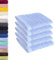 Lavea 5er Set Gästehandtücher 30x50 cm – Weiche und Saugstarke Gästetücher aus 100% Baumwolle, Frottierserie Elena – Waschbar und Strapazierfähig - Delphinblau