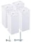 (Pack of 4 pcs) White Height Adjustable Furniture Legs Angular Profile: 40 x 40 mm, Materials: Plastic, Aluminium, Screws Included (4, 10 cm Height)