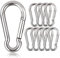Lot de 10 mousquetons Porte-clés - Diamètre 6 mm - Charge maximale 160 kg - Crochets d'escalade galvanisés (Φ6 x 60 mm)