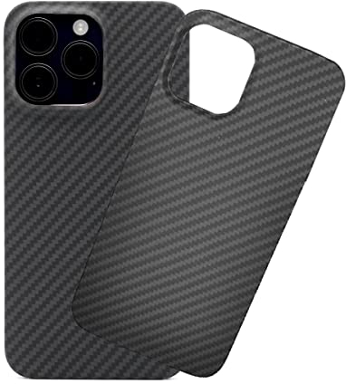 AQUYY Ultra Dünn Hülle für iPhone 12 Mini 5,4 Zoll, Carbon Fiber Kevlar Hard Case Schutzhülle für Jungen Männer, Military Grade Anti-Rutsch Anti-Drop Handyhülle Cover für iPhone 12 Mini, Big Hole