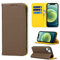 Copmob Phone Case iPhone 13 Mini,Flip Genuine Leather Wallet Case,[4 Slots][Magnetic closure][With Lanyard],Protective Cover Case for iPhone 13 Mini - Brown