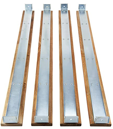 Lot de 4 coussins de banc Cumaru de 115 cm pour gabions