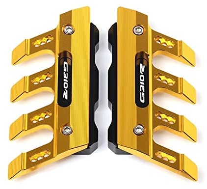 Motorrad CNC Aluminium Kotflügel Seitenschutz Block Vorne Bremsscheibe Bremssattel Schutzabdeckung Für BMW G310R G310r Zubehör (Farbe : Gold)