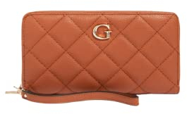 GUESS Portemonnaie mit Zip-Around-Reißverschlu, braun(cognac), Gr. One Size