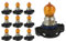 CARALL 10 Stück Halogen-Lampen für Auto (PSY24W 12V 24W PG20-4 Orange)