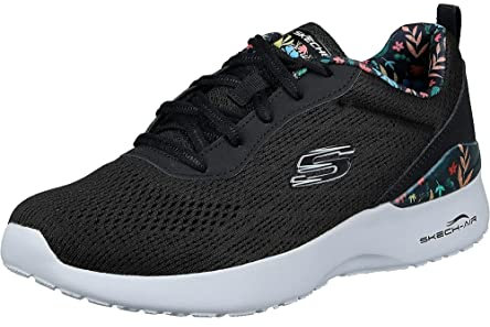 Skechers Damen Skech-AIR Dynamight Sneakers, Black Mesh/Multi Trim, 39.5 EU