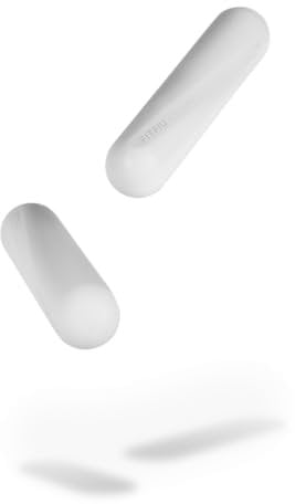 Fitfiu Fitness OVAL Dumbbell - 2er-Set ovale Kurzhanteln à 2kg aus Stahl in weißem, weichem Silikon für das Leistungstraining, Shapes Collection