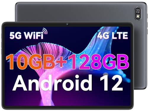 Blackview Tablets 10 inch Tab 7 Pro Android Tablets 12, 10GB(6+4) RAM+128 ROM(Up to 1 TB TF), Quad Core Processor, 1200x1920FHD IPS, Tablet with Sim Card Slot, 13MP+8MP Camera with Face Unlock, Flash