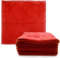 Microfiber Cleaning Cloth, Large Size 40x40cm, Super Absorbent Lint Free Microfibre Cloths Cleaning for Home, Kitchen, Surface, Mirrors, Bathrooms, Motorbike, Car (Red, 10)
