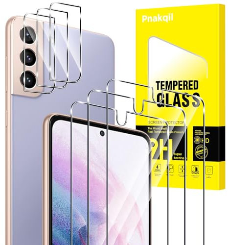 Pnakqil Lot de 3 Verre Trempé pour Samsung Galaxy S21 5G avec Caméra Protecteur 3 Pièces,HD Film Protection écran,9H Dureté,Anti Rayures,Sans Bulles,Ultra Transparent Vitre pour Samsung Galaxy S21 5G