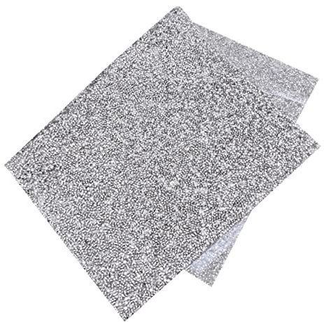 Ipetboom Foldable Nail Practice Mat Silver Shiny Full Diamond Rhinestone Table Mat Sturdy and Protective for Nail Art Desktop and Display