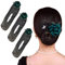 CLOUDEMO 3Pcs Bun Hair Clip, Ball Hair Clip, Flower Hair Bun Roller, Fast and Easy Lazy Hair Curler, Deft Bun Maker, Bun Roller Hair Accessory for Women and Girls (Black)