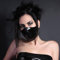 SALANSEX Einstellbare handgefertigte Latex -Gesichtsmaske Black Fashion Waschbar (1PCs) (Black)